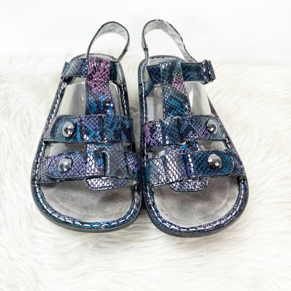 Alegria 40 EU 10 US Womens Metallic Kleo Special Serpent Cage Comfort Sandals - Picture 8 of 14